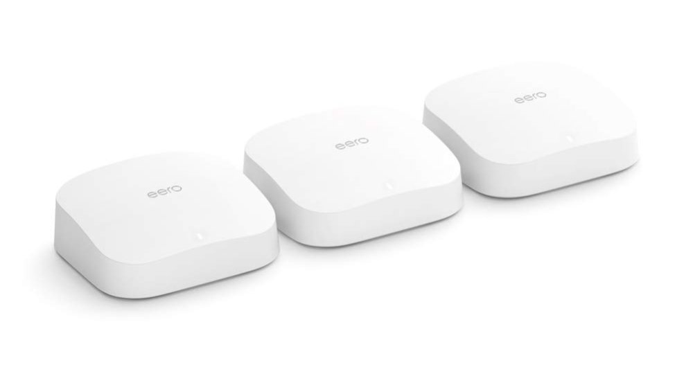 Paquete de 3 sistemas WiFi 6 tribanda Eero Pro