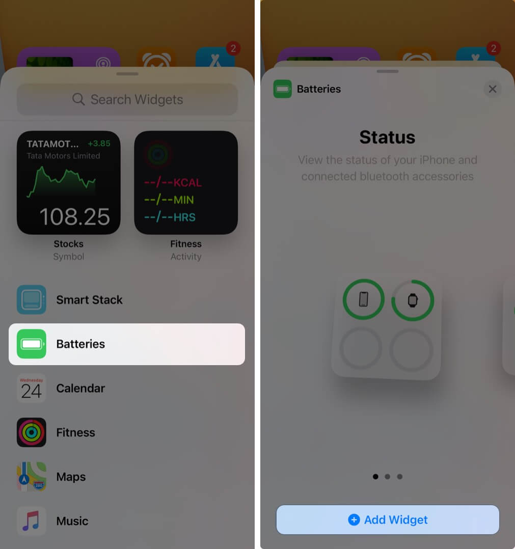 Agregar widget de batería a la pantalla de inicio del iPhone
