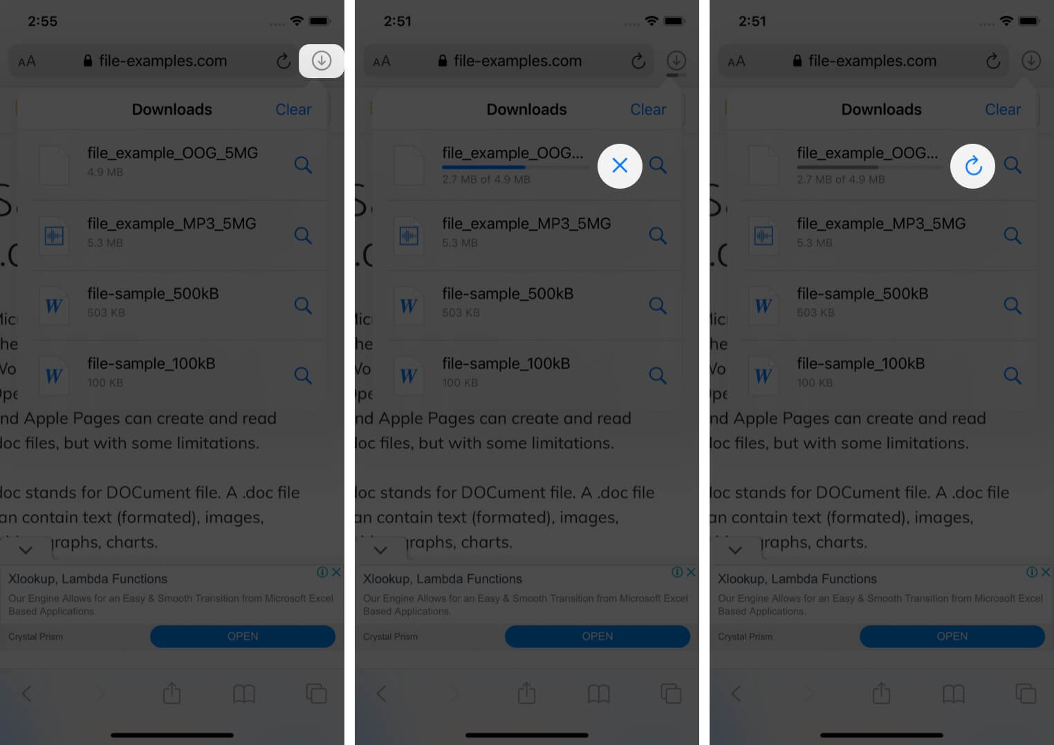 Pausar Reanudar Cancelar tus descargas en Safari en iPhone