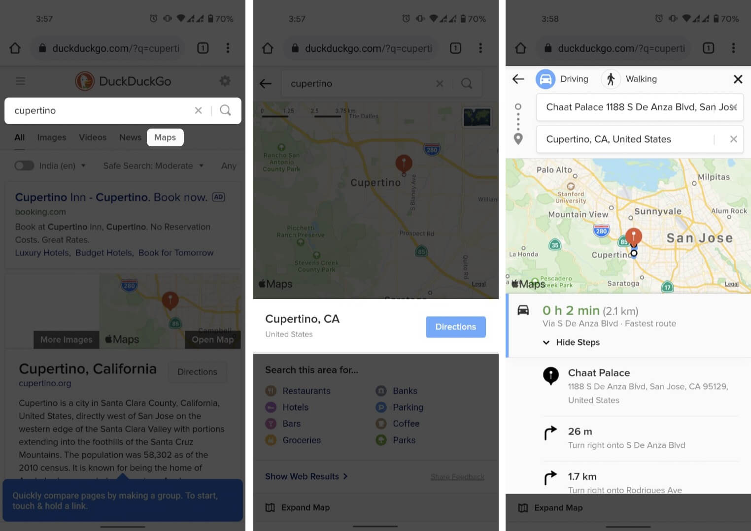 Use Apple Maps en teléfonos inteligentes y tabletas con Android