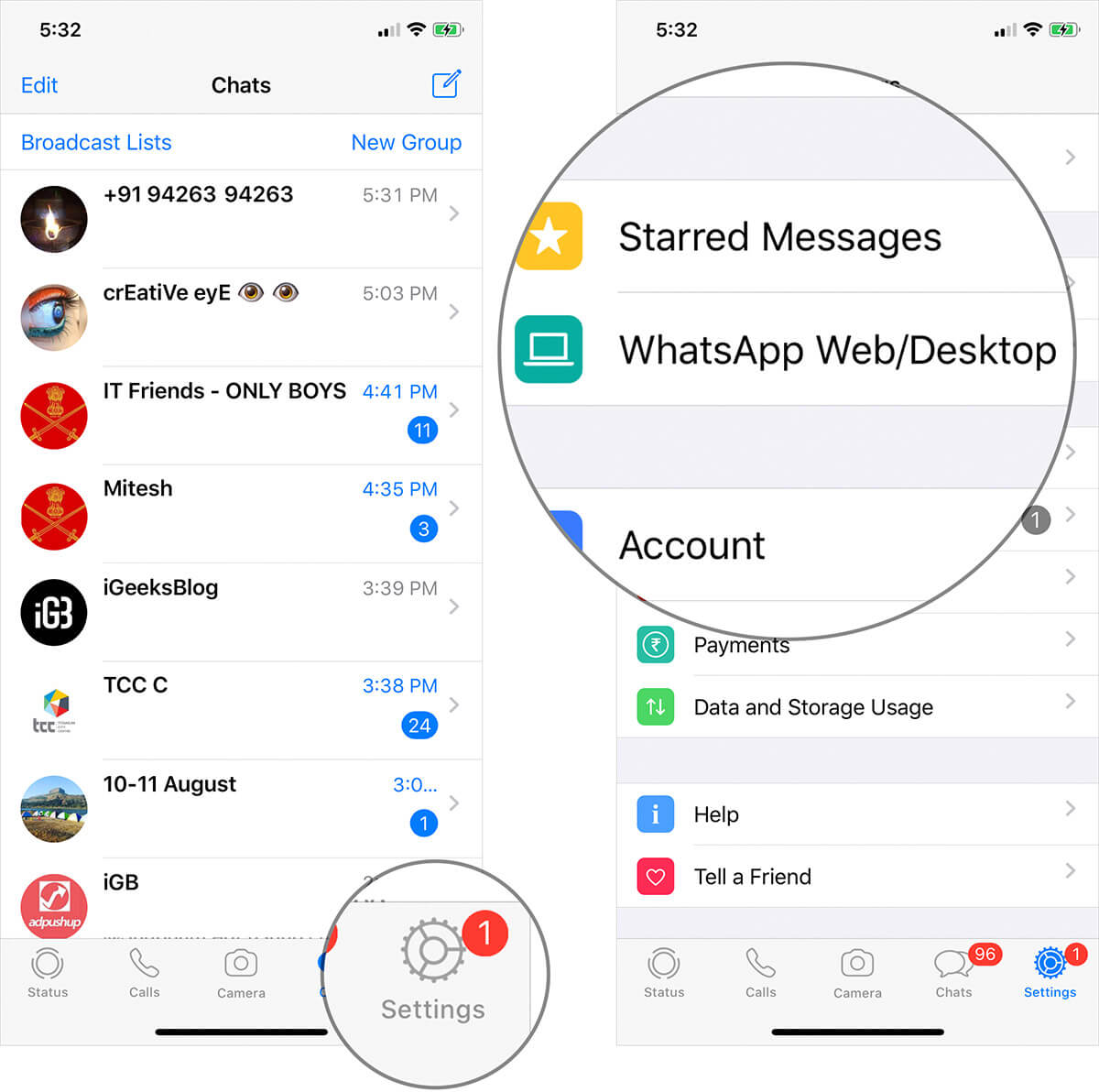 Configurar y usar WhatsApp Web con iPhone