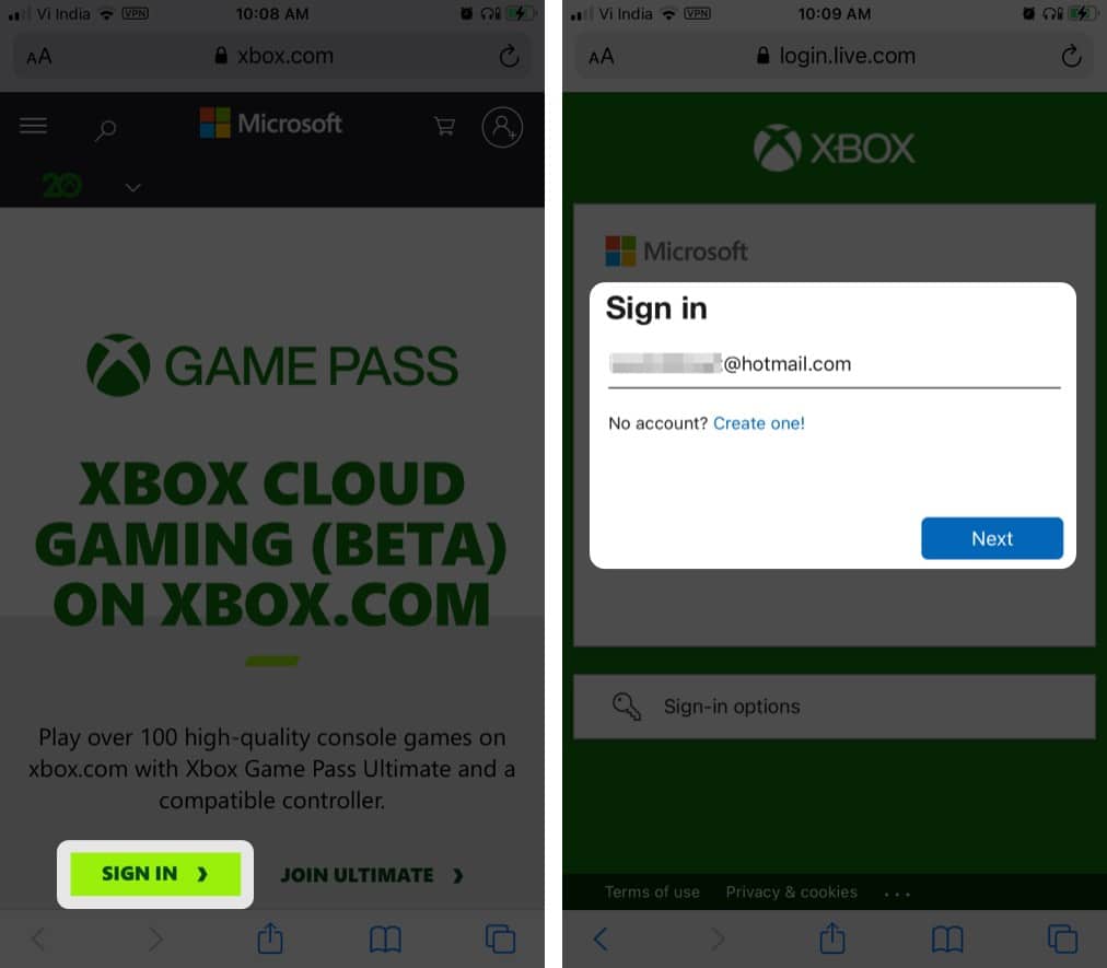 Configurar Xbox Cloud Gaming en iOS