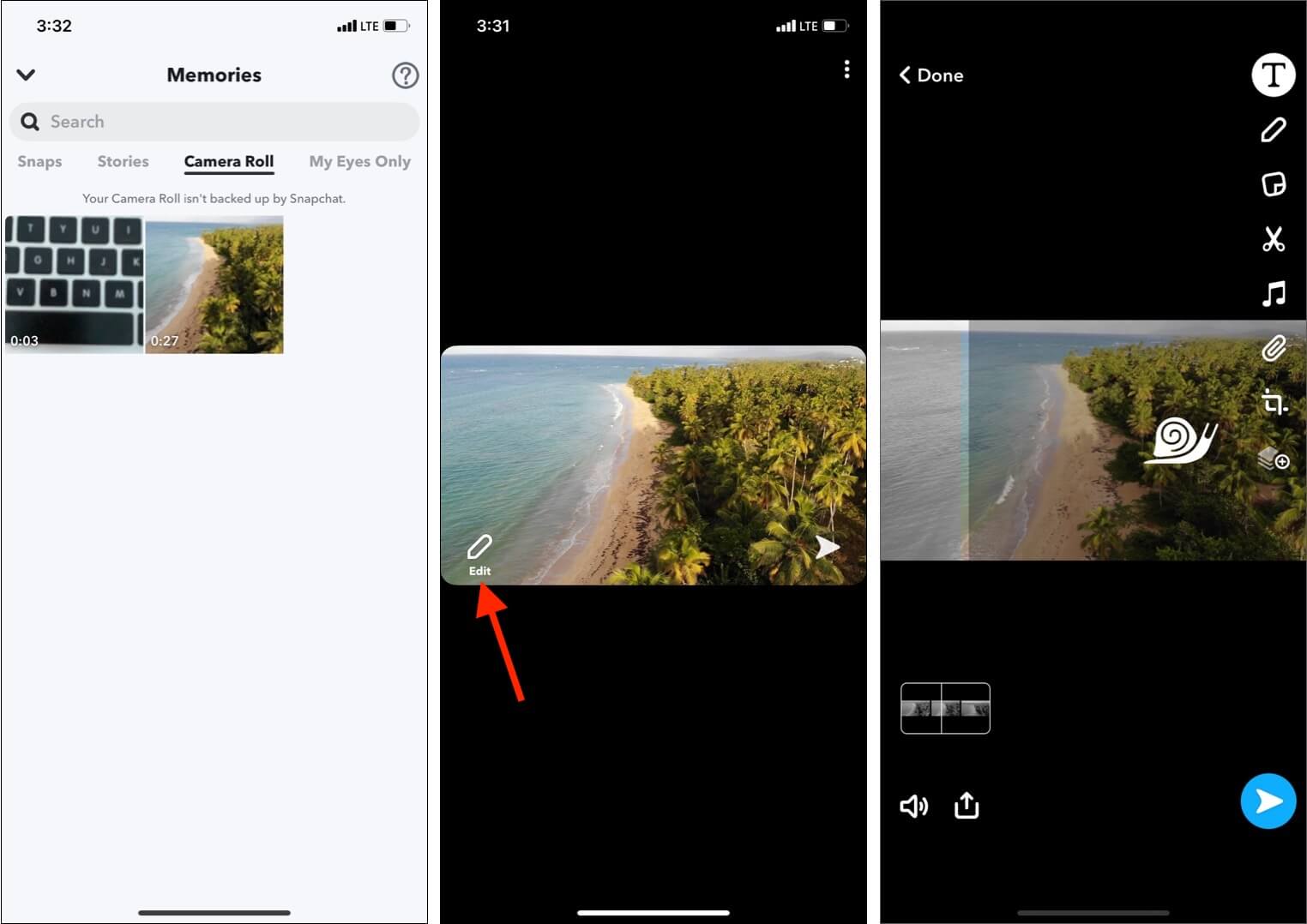 Agregue un efecto de video en cámara lenta usando la aplicación Snapchat