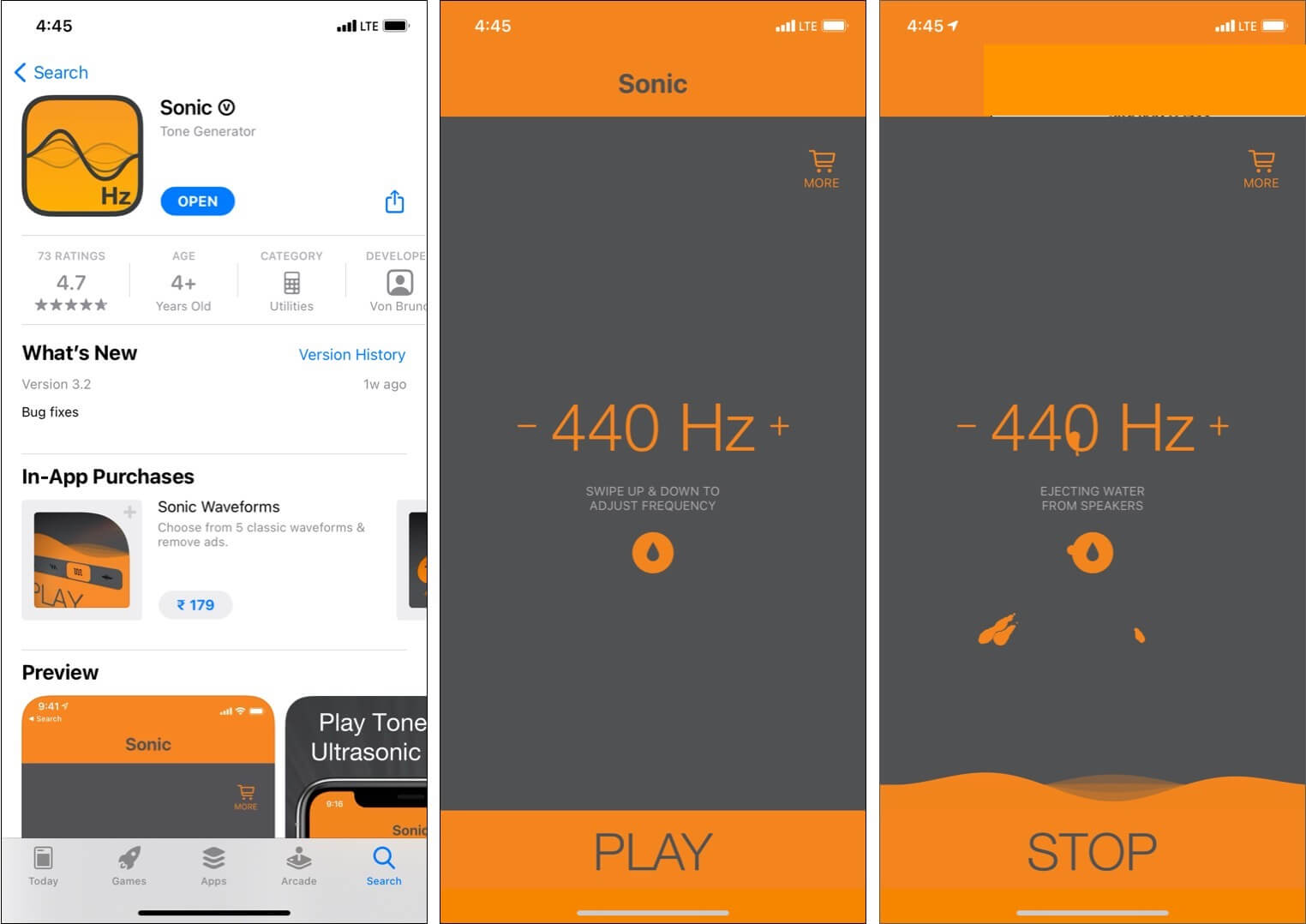 Use la aplicación Sonic para expulsar agua de la parrilla del altavoz del iPhone