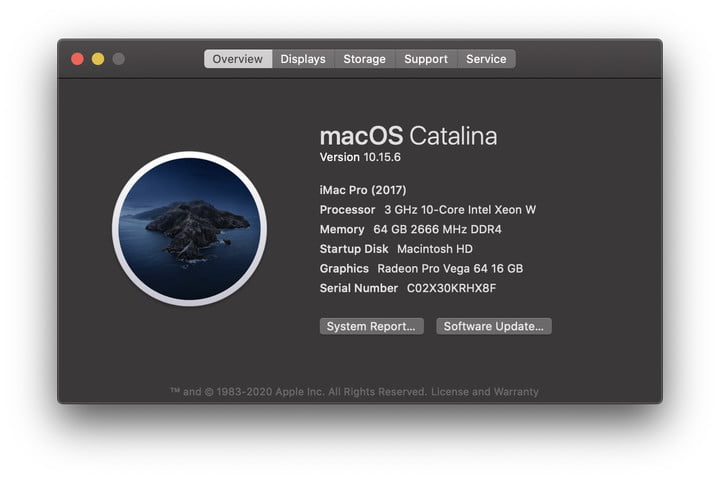 MacOS Catalina Acerca de esta Mac