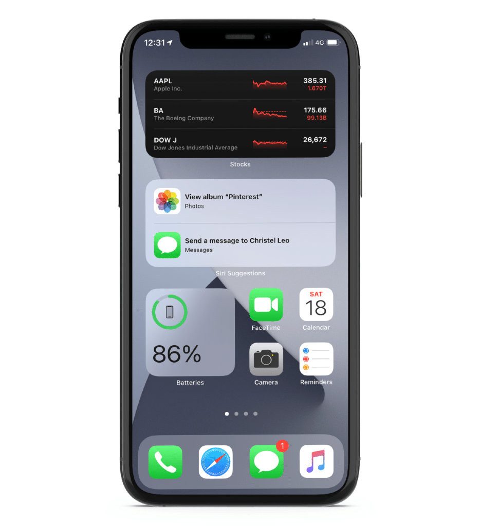 iOS 14 - Vista previa de la pantalla de inicio