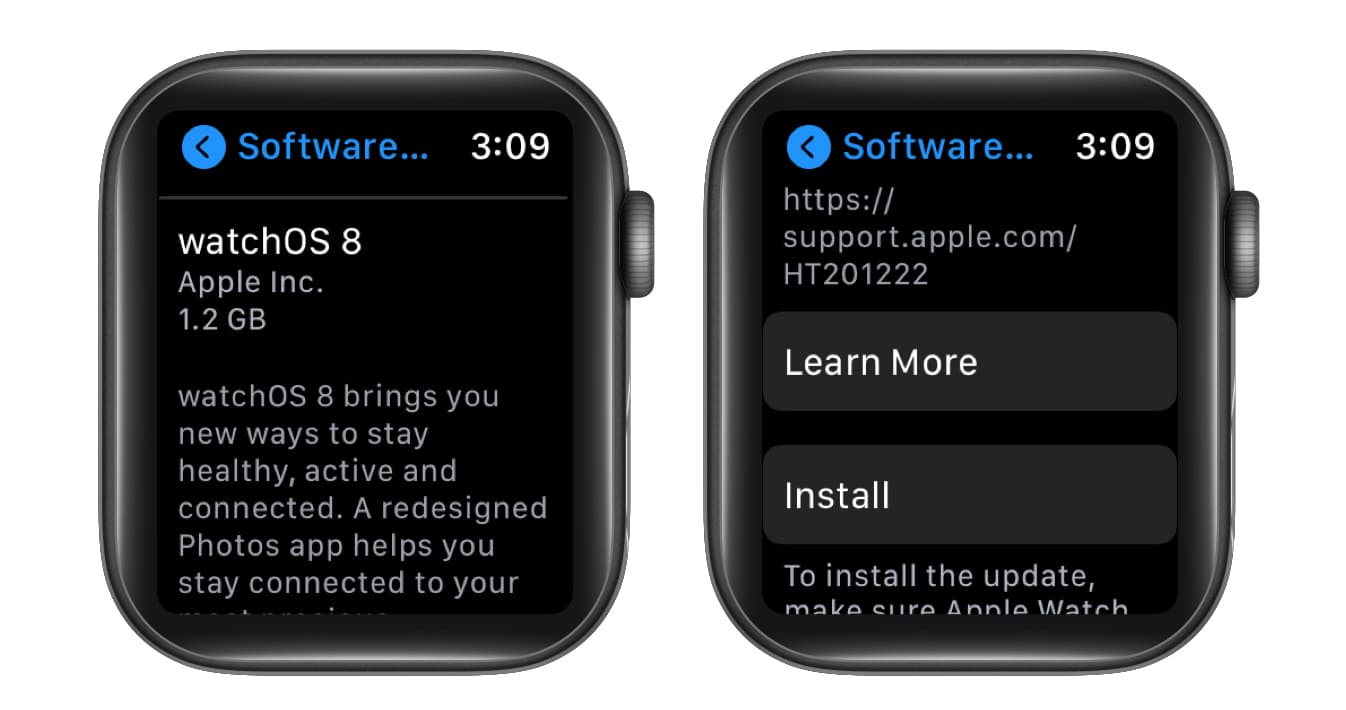 Instalar watchOS 8 en Apple Watch